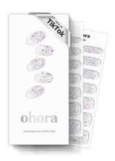 ohora-n-petal-rain-closeup shows precise pattern for salon-like manicure.