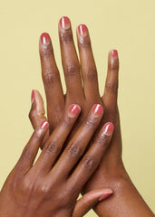 ohora nail strips red ombre applied for fast, durable manicure