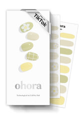 ohora nolivia green patterned wraps offer stylish at-home manicures with quick, easy application.