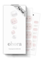 ohora Semi Cured Gel Pedi Strips P Lily white swatches for a clean pedicure look