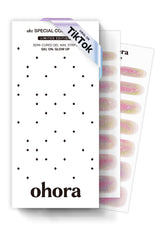 ohora Rainbow Bomb wraps close-up shows glossy rainbow ombre finish for instant salon-ready nails