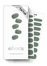 ohora semi cured gel nail strips cream leaf box demonstrates complete set and easy start