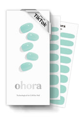 ohora semi-cured gel nail strips cream window pack for at-home manicure