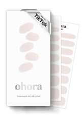 ohora semi cured gel nail strips n cream light pack closeup for salon-quality nails