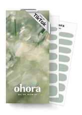 ohora Semi Cured Gel Nail Strips N Dewy Mint pack showcases easy at-home salon-quality nails