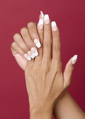 ohora N Sylph French tips gel strips in white deliver a crisp manicure at home.