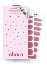 ohora pink chrome semi-cured gel nail strips pack for long-lasting salon-quality color