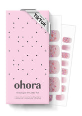 ohora Semi Cured Gel Pedi Strips P Heart Glimmer packshot for salon-grade nails