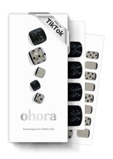 ohora semi-cured gel pedi strips p heart lace pack for at-home pedicure.