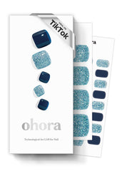 ohora Semi Cured Gel Pedi Strips packaging shows a complete at-home pedicure kit for salon-quality results