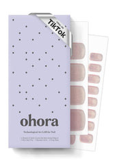 ohora semi-cured gel pedi strips rosy chrome pack for at-home salon-grade nails