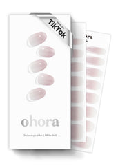 ohora Semi Cured Gel Nail Strips N Glossiest bottle closeup showing premium shine