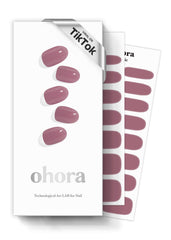 ohora N Bare Plum nail strips packaging showing 30 wraps and sizes for at-home manicure