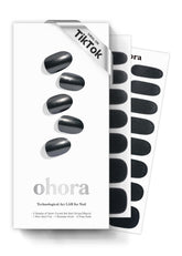 ohora semi cured nail strips n-boba chrome pack close-up salon-ready shine