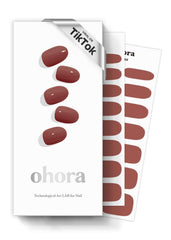 ohora semi cured nail strips n brick pack closeup for quick salon-like nails.