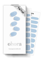 ohora semi cured nail strips n cream sky packaging shows complete home manicure kit