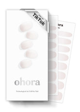 ohora semi-cured nail strips veil white ombre box showing salon-quality at-home manicure