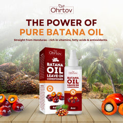 Ohrtov Batana Leave-In Conditioner being applied to detangle and condition hair.