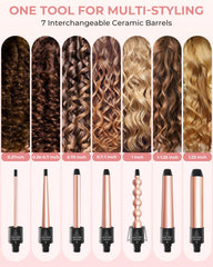 Ohuhu curling wand barrel 0.35-0.70 inch for delicate curls