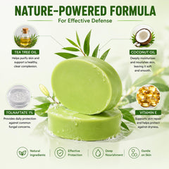Oiangna soap creating rich lather to demonstrate cleansing performance and gentle foam