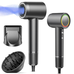 OIMYE hair dryer in action with high-speed motor delivering fast drying.