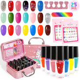 Oisacirg Kids Nail Polish Set color box displaying 20 colors for creative play