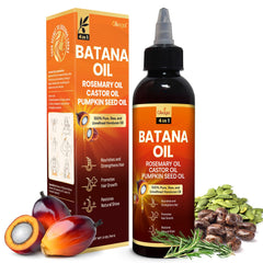Okaga Batana Oil bottle front view highlighting Honduran formula for nourished, silky hair
