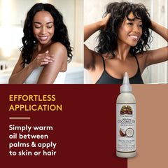 OKAY coconut oil massage-oil shot conveys soothing, fragrance-filled massage.