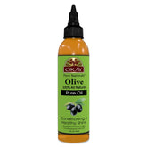 OKAY olive oil bottle pour promotes skin and hair hydration.
