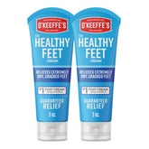 O'Keeffe's Healthy Feet 2-pack box and tubes show on-the-go moisture care for dry feet.