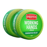 O'Keeffe's Working Hands jar close-up shows thick, concentrated cream for dry skin care