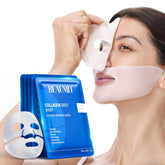 Okela 7-pack collagen mask pack offers spa-like hydration for refreshed skin.