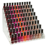 Okuna Outpost 8-Tier Acrylic Nail Polish Rack front view for easy shade access