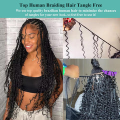 OKVOKV Brazilian human hair for braiding offers smooth, tangle-free bundles for longer wear.
