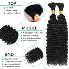 OKVOKV curly deep-wave hair provides bouncy, glossy texture for full-bodied boho braids.