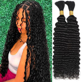 OKVOKV deep water wave bulk hair 16inch for voluminous boho braids