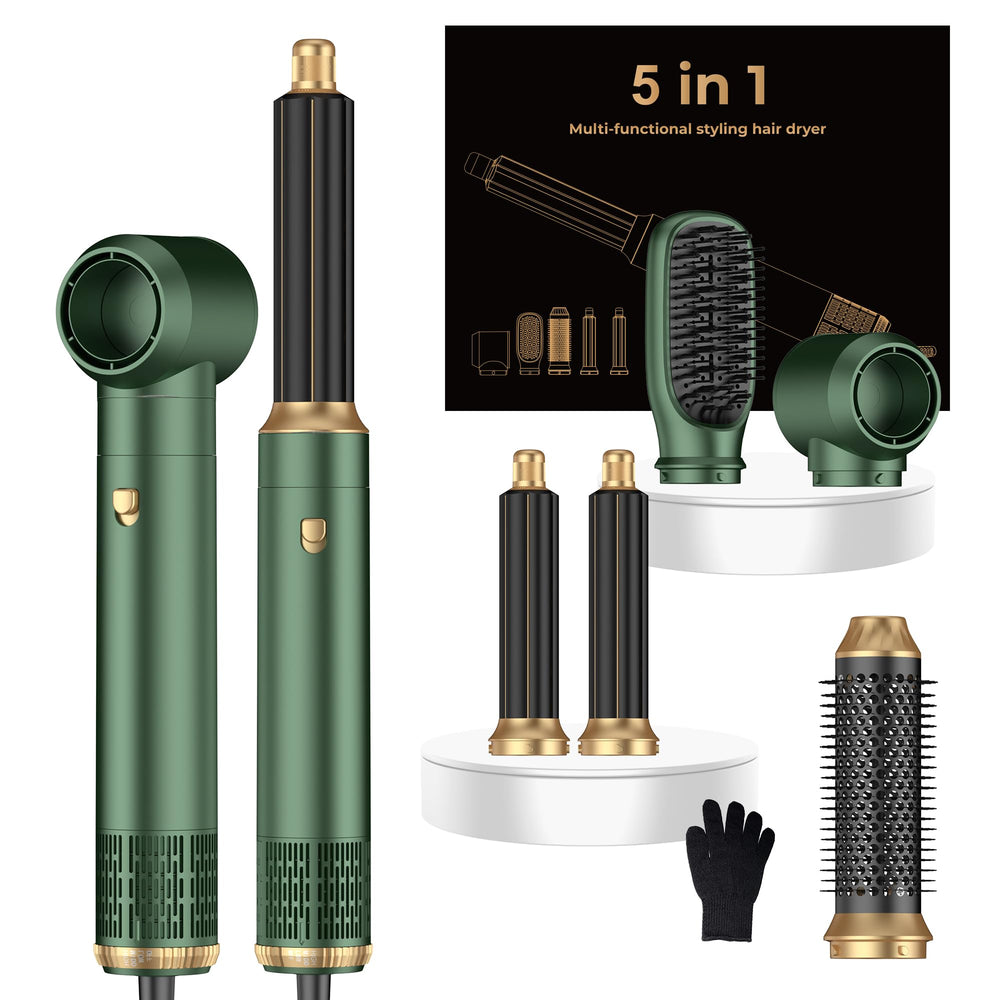 OKWRAP 5-in-1 hair dryer brush overview for quick drying and versatile styling.