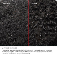 Olaplex No. 9 serum being applied to damp hair for better style memory.