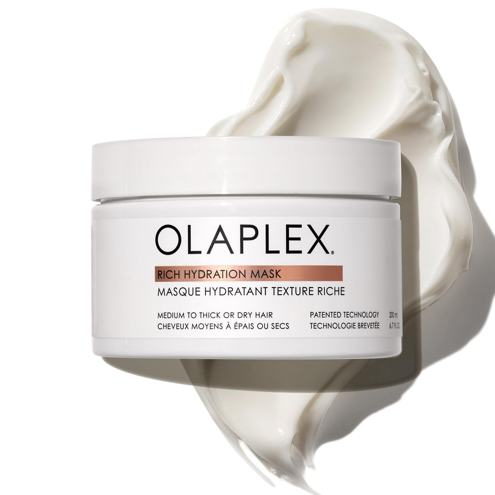Olaplex Rich Hydration Mask jar front view emphasizing hydration benefits