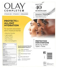 OLAY Complete fragrance-free label emphasizes sensitive-skin suitability