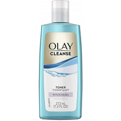 Olay Oil Minimizing Toner being applied to a cotton pad for gentle cleansing.