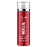 Olay Regenerist Micro-Sculpting Cream jar closeup shows rich hydration for a plump look