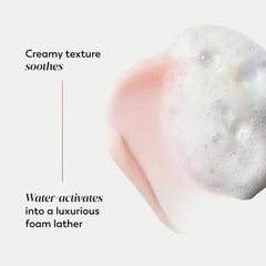 Olay cream-to-foam texture transition demonstrating gentle, hydrating lather