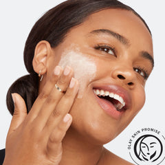 Olay Total Effects Citrus scrub texture closeup shows gentle exfoliation for polished skin.