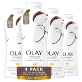 Olay Ultra Moisture bottle front with coconut scent for daily hydration