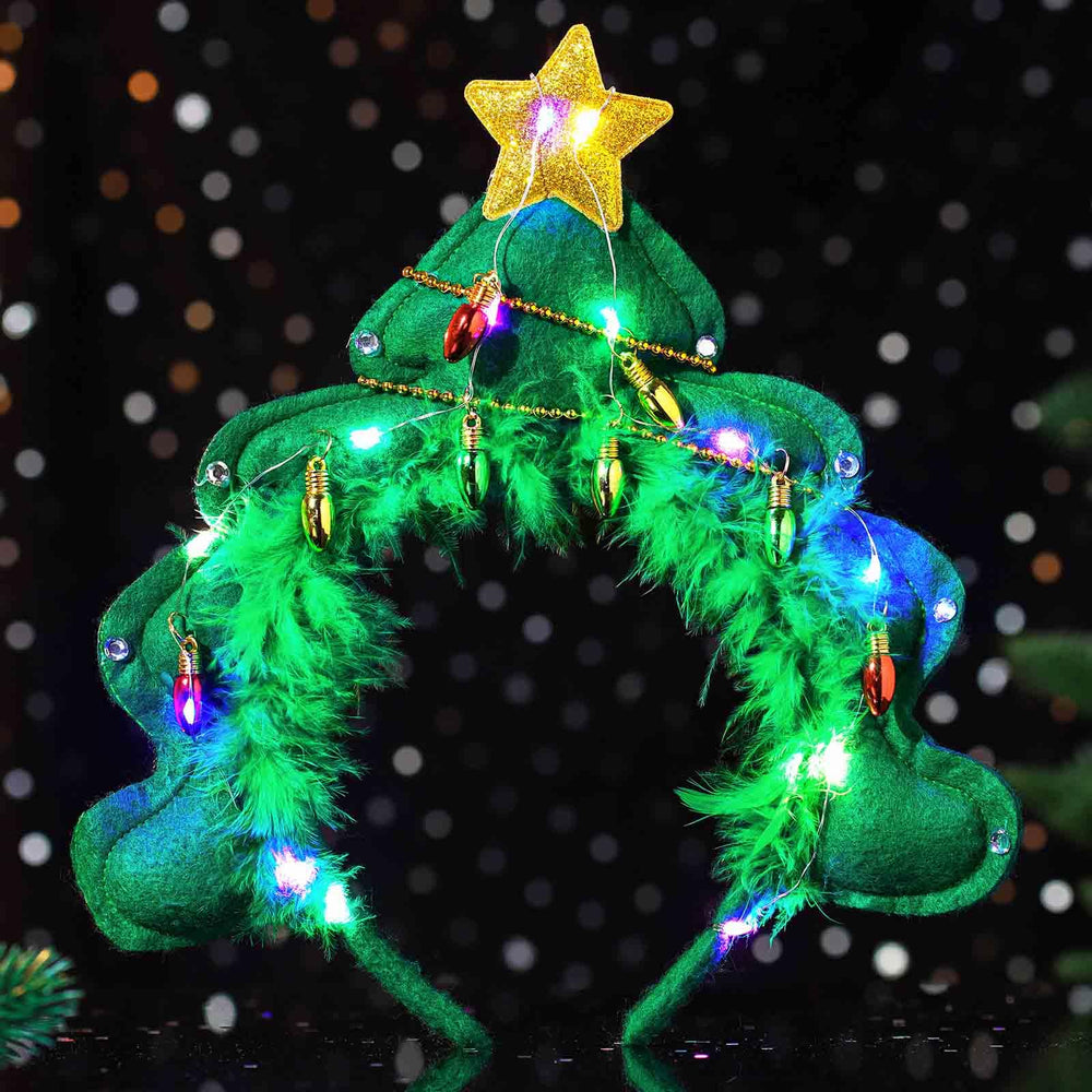 Olbye LED Christmas headband glows for a standout party look