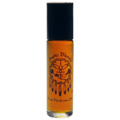 Old Glory Auric Blends Patchouli Body Oil roll-on bottle offers woodsy fragrance for calming daily use