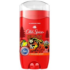 Old Spice Bearglove deodorant pack shows three 3 oz sticks for all-day freshness.