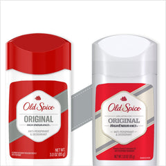Old Spice brand classic branding on label evokes timeless masculine grooming.