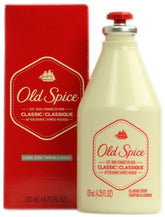 Old Spice Classic aftershave bottle front view with iconic fragrance and post-shave refresh potential